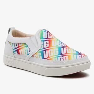 UGG K CAPLAN Slip-ON Sneakers RAINBOW, Unisex 2 US Big Kid Skater Loafer Shoes